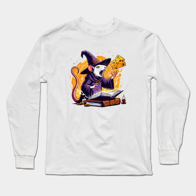 Rat Wizzard Cheese Long Sleeve T-Shirt by katzura